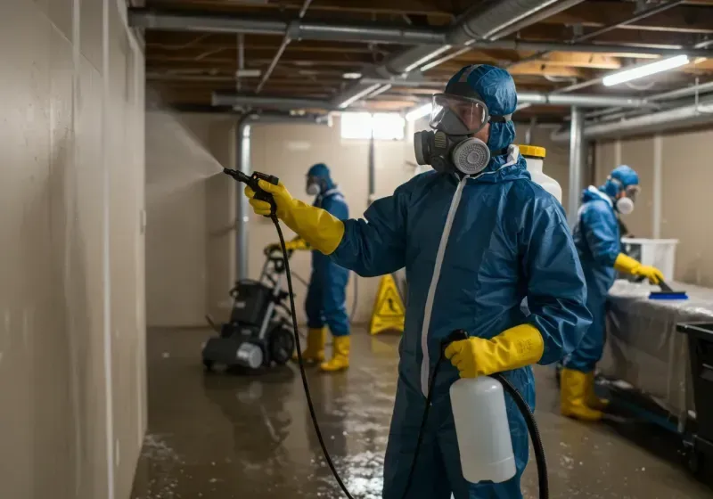 Basement Sanitization and Antimicrobial Treatment process in Mitchellville, MD